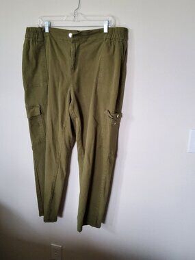 Olive Green Khakis pants plus size 18 [see measurements]